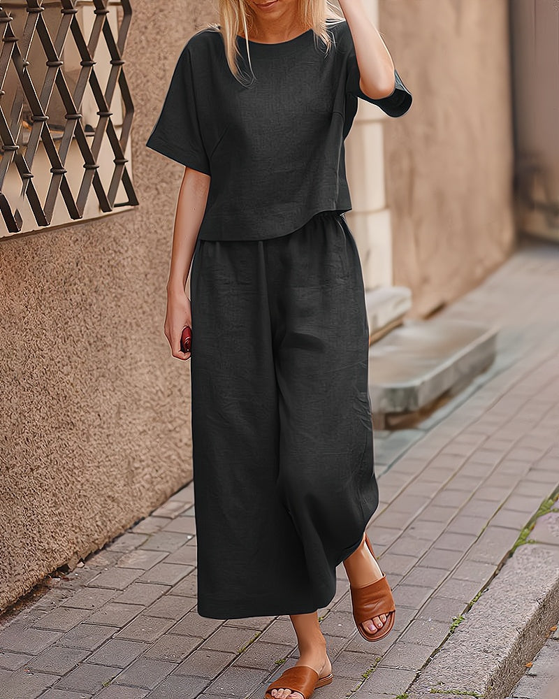 Ensemble Femme Été Léger - Robe 2 Pièces Chic Décontracté - LuxeStyle