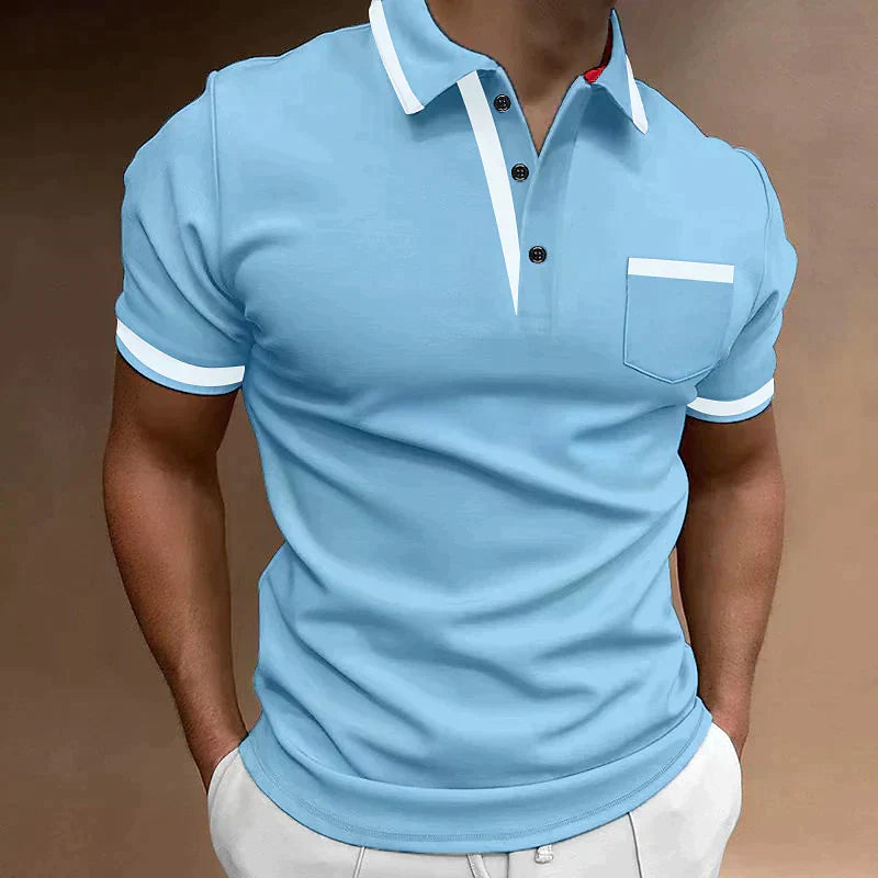 Polo Homme Classique avec Poche Avant pour Tous les Jours