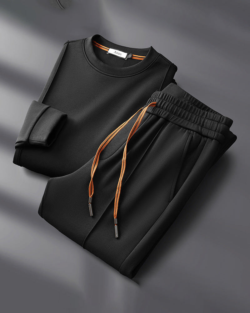 Costume Décontracté Homme Col Rond Pantalon Chino
