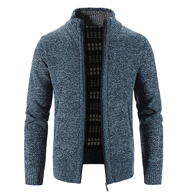 Pull zippé homme chaud hiver