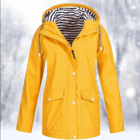 Veste Imperméable Jaune Citron - Élégance Féminine & Protection Anti-Pluie - LuxeStyle
