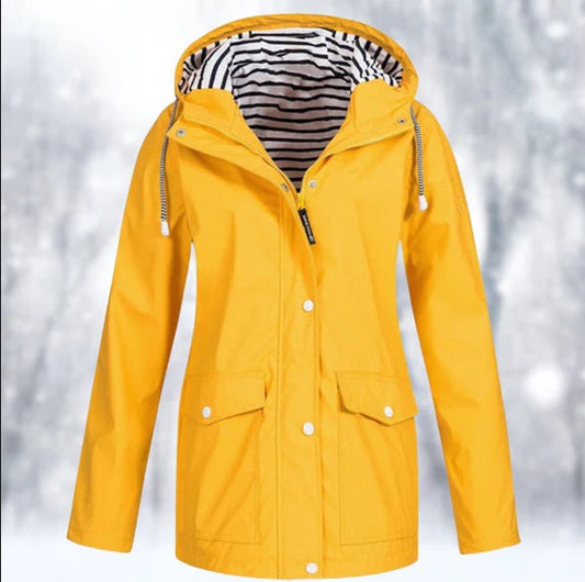 Veste Imperméable Jaune Citron - Élégance Féminine & Protection Anti-Pluie - LuxeStyle