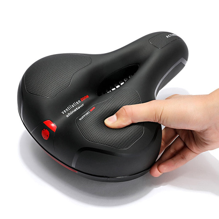 Selle de vélo confortable avec coussin noir gel doux - LuxeStyle